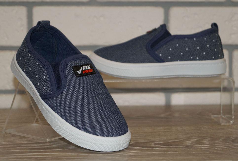 Слипоны детские джинсовые Blue Rama р. 27 15,5 см Синий (31537-27) - фото 2