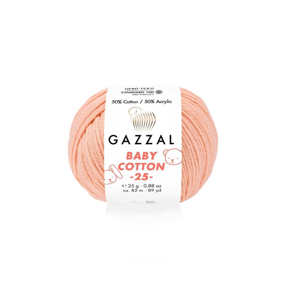 Пряжа Gazzal BabyCotton 25 цвет 3412