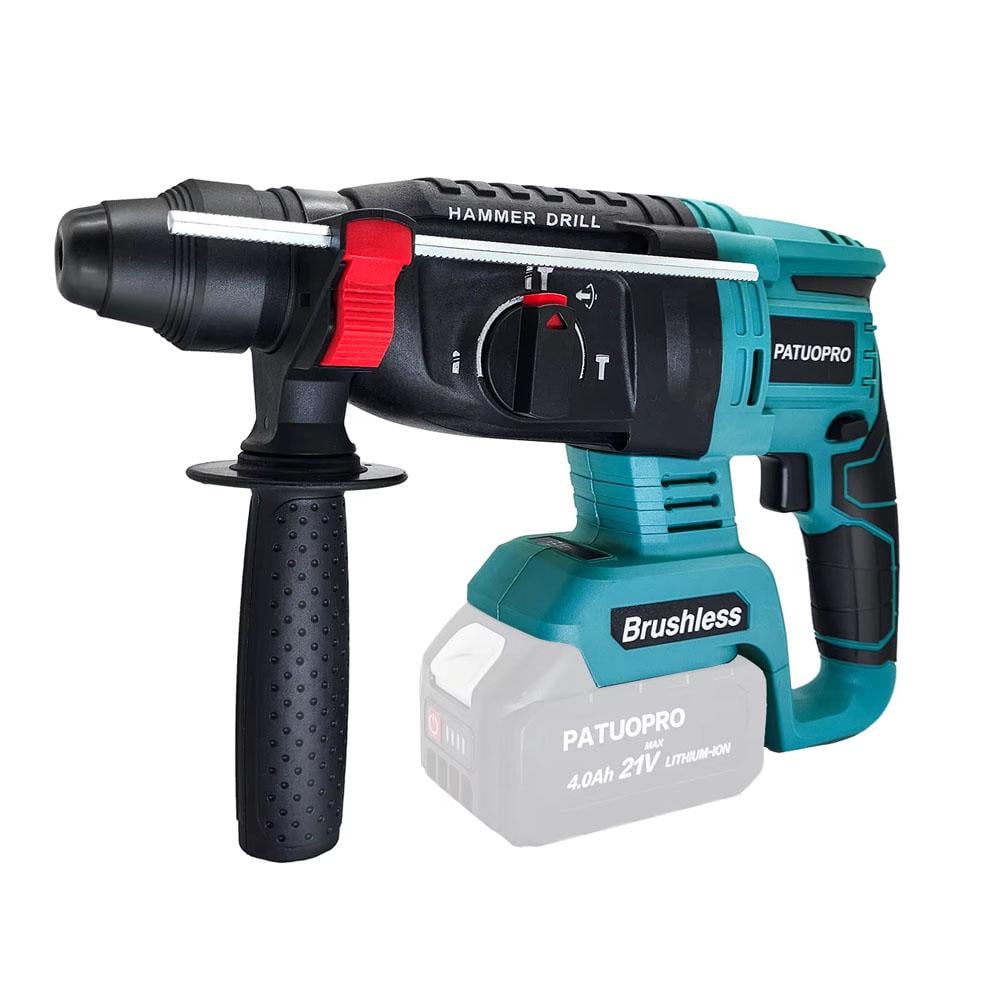 Перфоратор акумуляторний ударний безщітковий 2,5 Дж 3 режими роботи 2 акумулятори в комплекті (09026) - фото 2