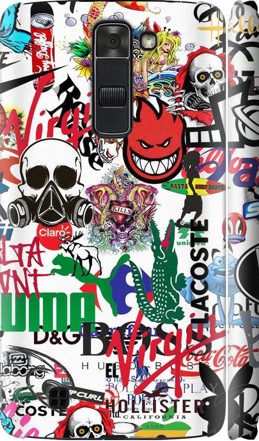 Чехол на LG K7 Many different logos (4022m-451-42517)
