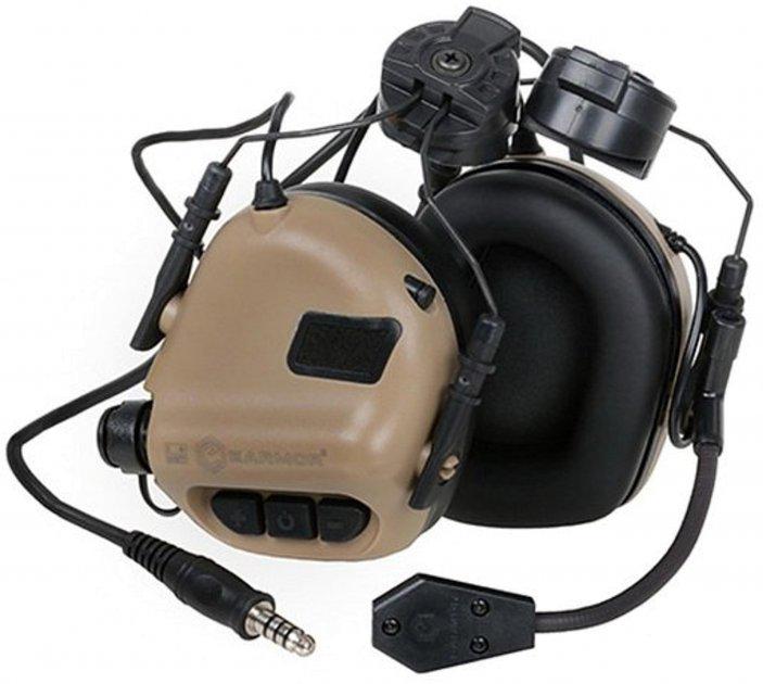 Навушники активні Earmor EM M32H Mod3 CB for Helmet-Mount Coyote Brown (12429847) - фото 1