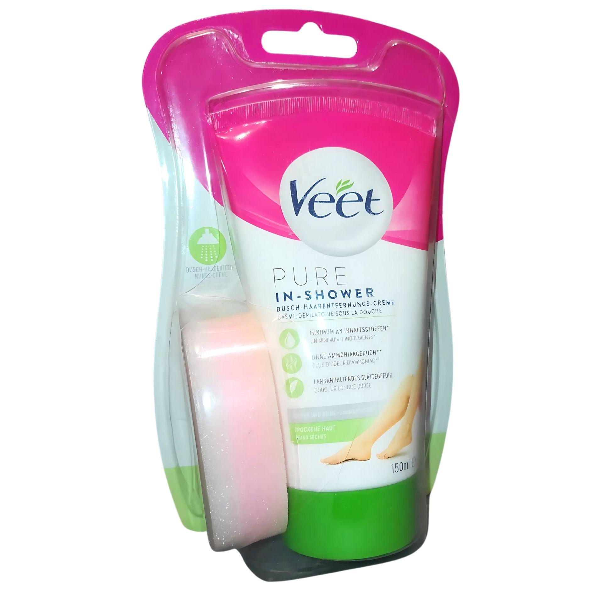 Крем Veet для видалення волосся в душі з олією ши та ароматом лілії для сухої шкіри 150 мл