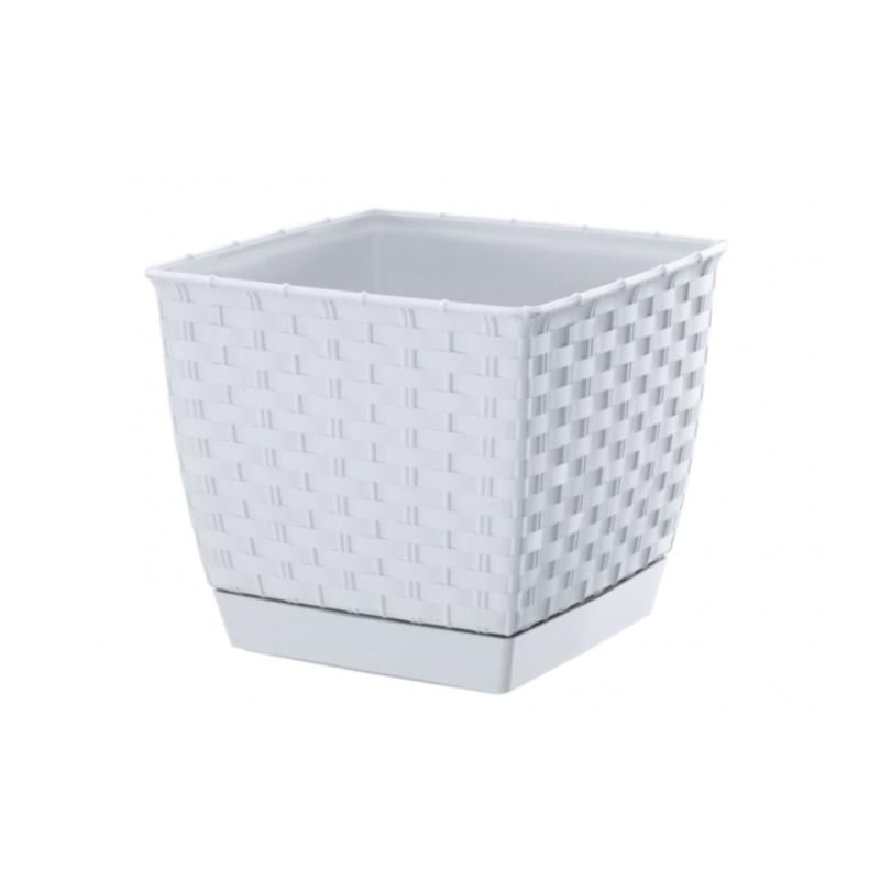 Горшок для цветов Ratolla 145 мм с подставкой Белый (70768-449)