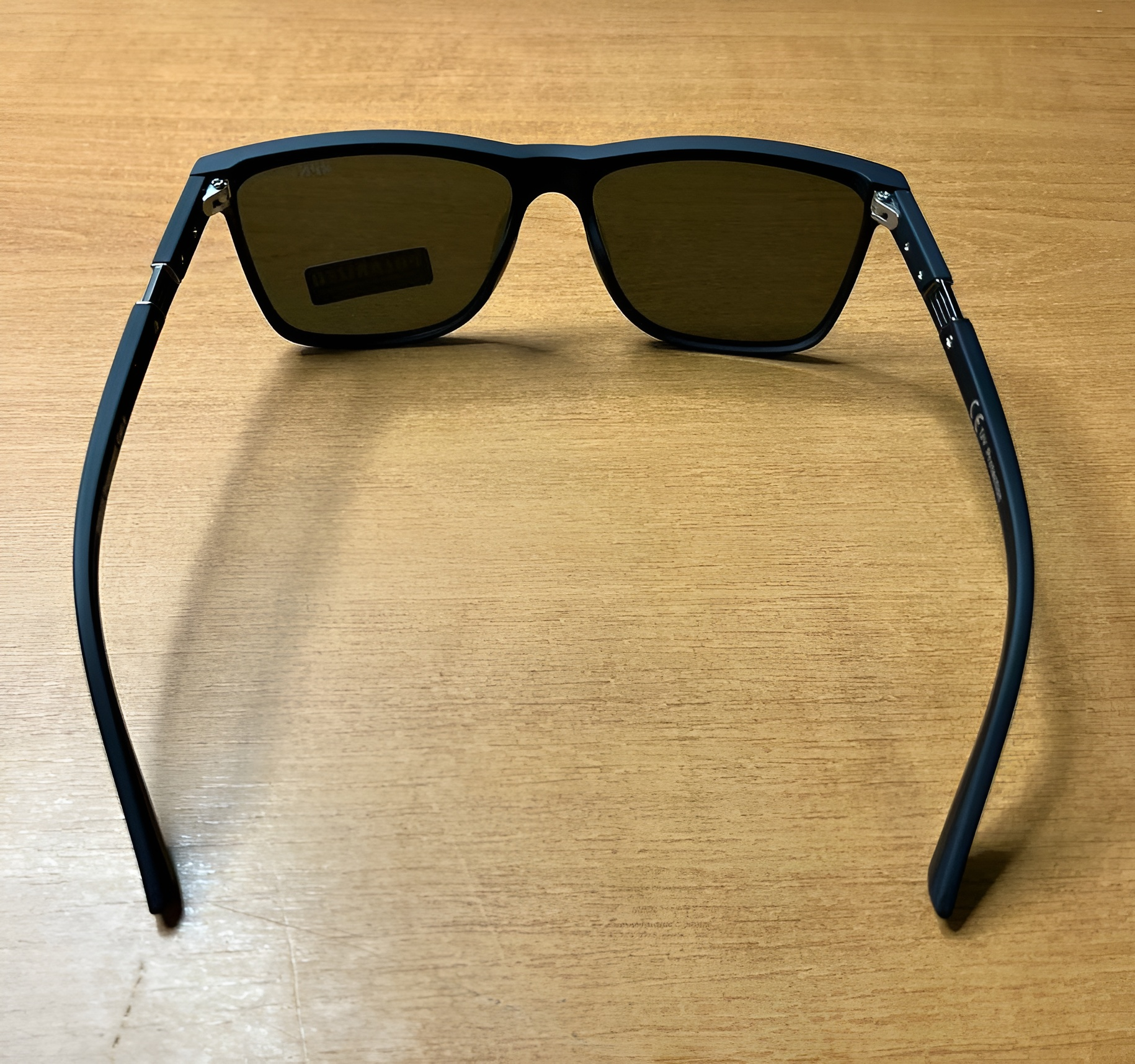 Сонцезахисні окуляри чоловічі Polaroid UV400 поляризаційні квадратні Чорний/G15 Зелений (ccdb0164) - фото 6