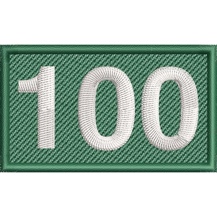 Нашивка патч номер игрока 100 Им Чон Дэ из сериала Игра в Кальмара 7,5x4,5 см (20420486)