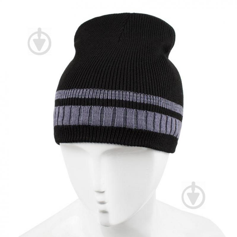 Шапка Beani'qe Element Ветер One size Чёрно-фиолетовая (21032)