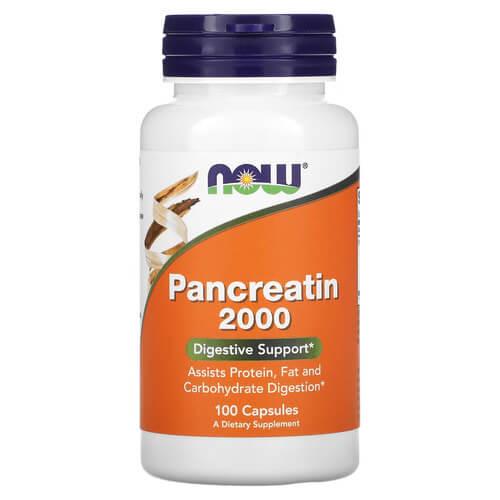 Энзимы NOW Pancreatin 2000 100 Capsules (NOW-02945)