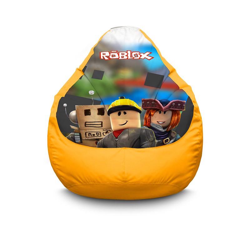 Крісло мішок iPuff Roblox Friends Оксфорд XL 80x110 см Жовтий