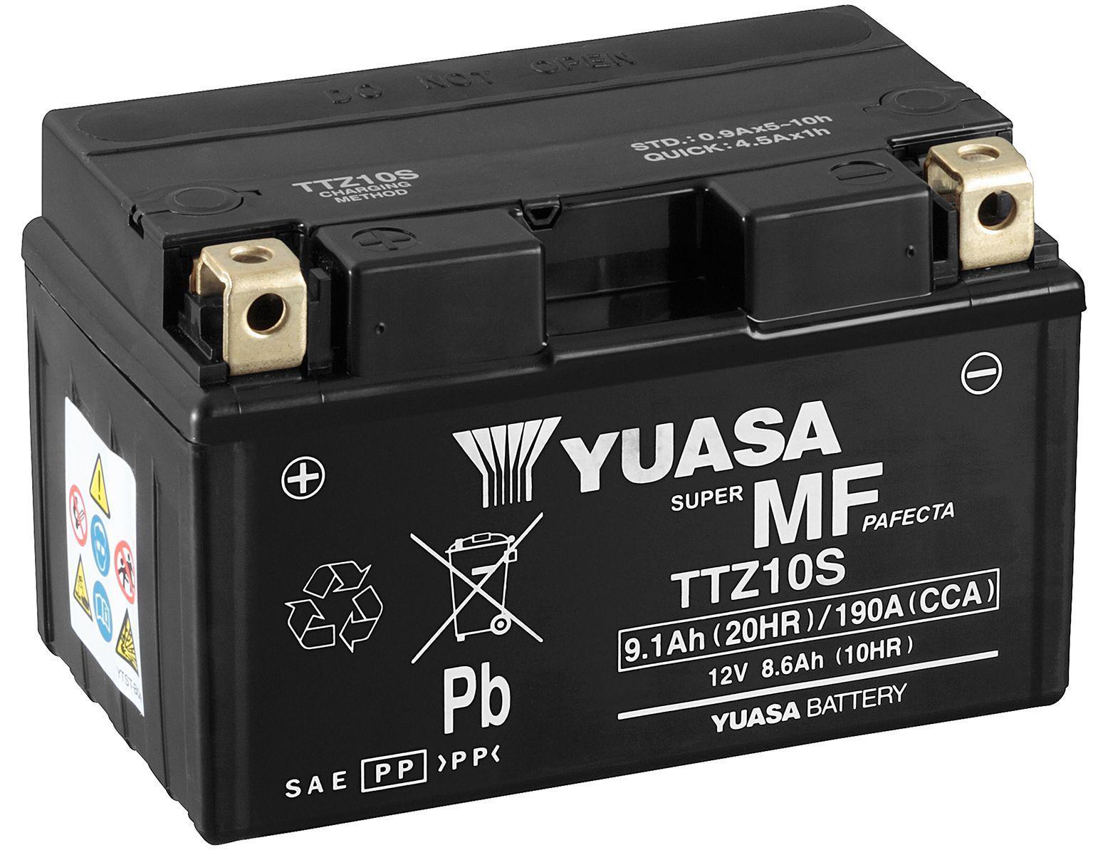 Аккумулятор YuasaBatteryEuropeGmb МОТО MF VRLA Battery AGM TTZ10S сухозаряженный 12V 9,1Ah