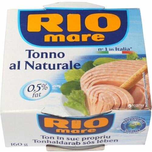 Тунець Rio Mare Tonno al Naturale 160 г (38982821)