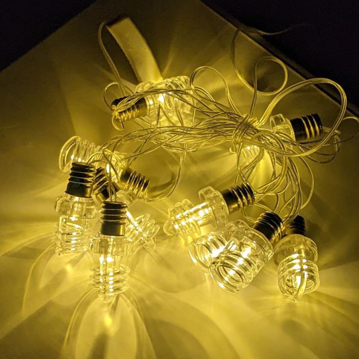 Гірлянда Лампочки 2 м 10 LED від мережі Теплий білий (ULT-2261963)