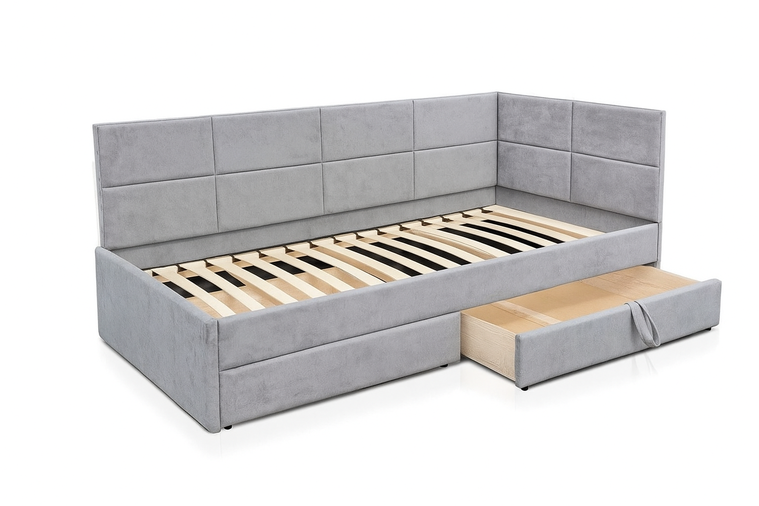 Кровать Камелот Угол-Г Аляска 05 800х2000 мм Серый (А0058924)