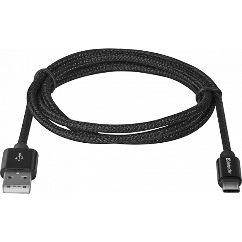 Кабель USB AM-Type-C M Defender 87814 09-03T PRO 1 м Черный (565358)