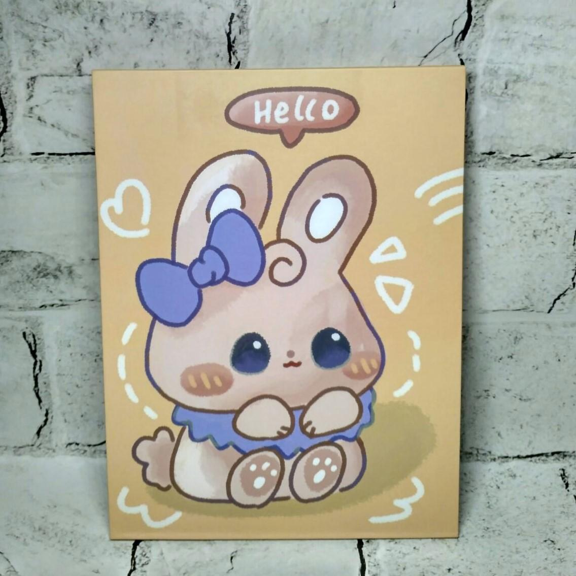 Зеркало косметическое настольное/дорожное Зайчик 26,5х19,8 см Желтый (510-1)