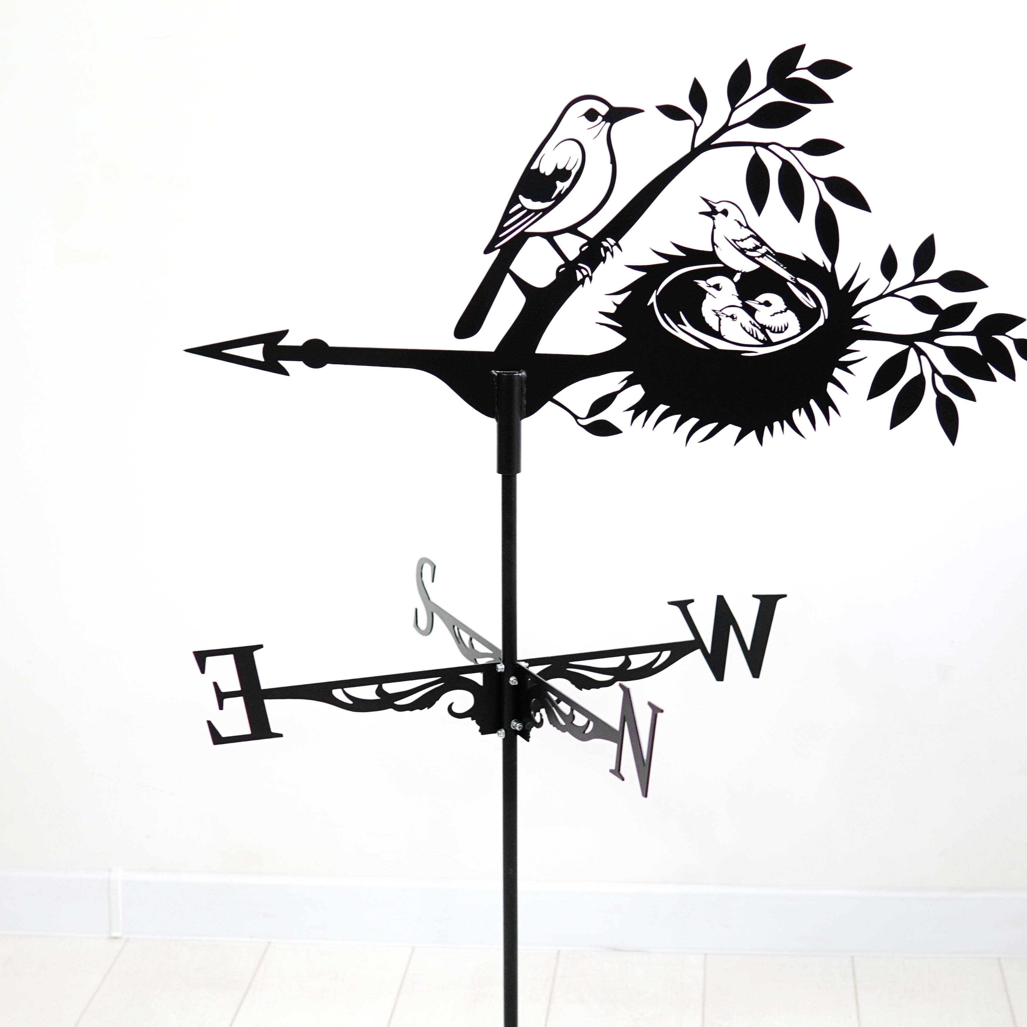 Флюгер на крышу Птенцы 65 см Черный (1135461) Флюгер на крышу Птенцы 65 см Черный (1135461)