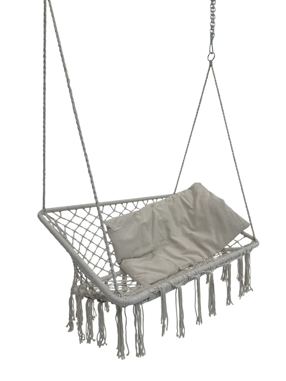 Качели WCG с подушкой двухместные 120 см Белый (QNSW09WH) - фото 3 Качели WCG с подушкой двухместные 120 см Белый (QNSW09WH) - фото 3