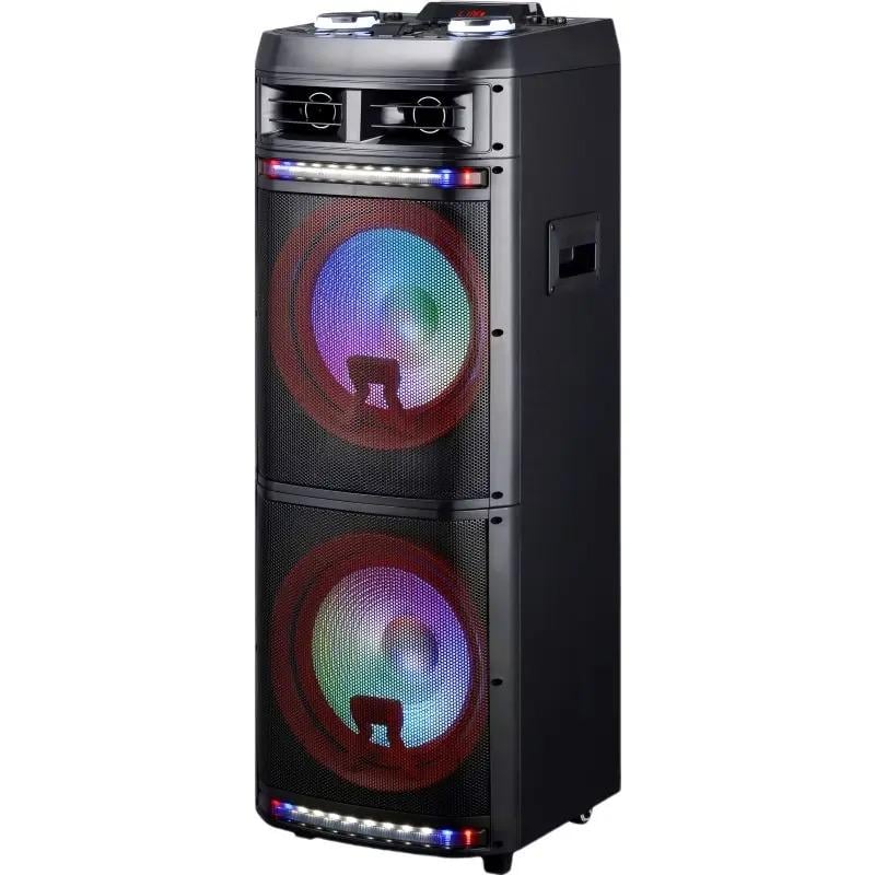 Портативная акустическая система HS-TD1298 RGB 2 микрофона 2х12" 80 W (dec66573)