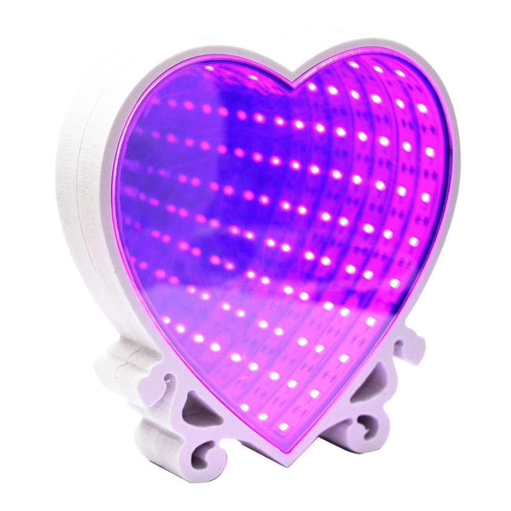 Светильник бесконечность сердце Малиновый (979815179)