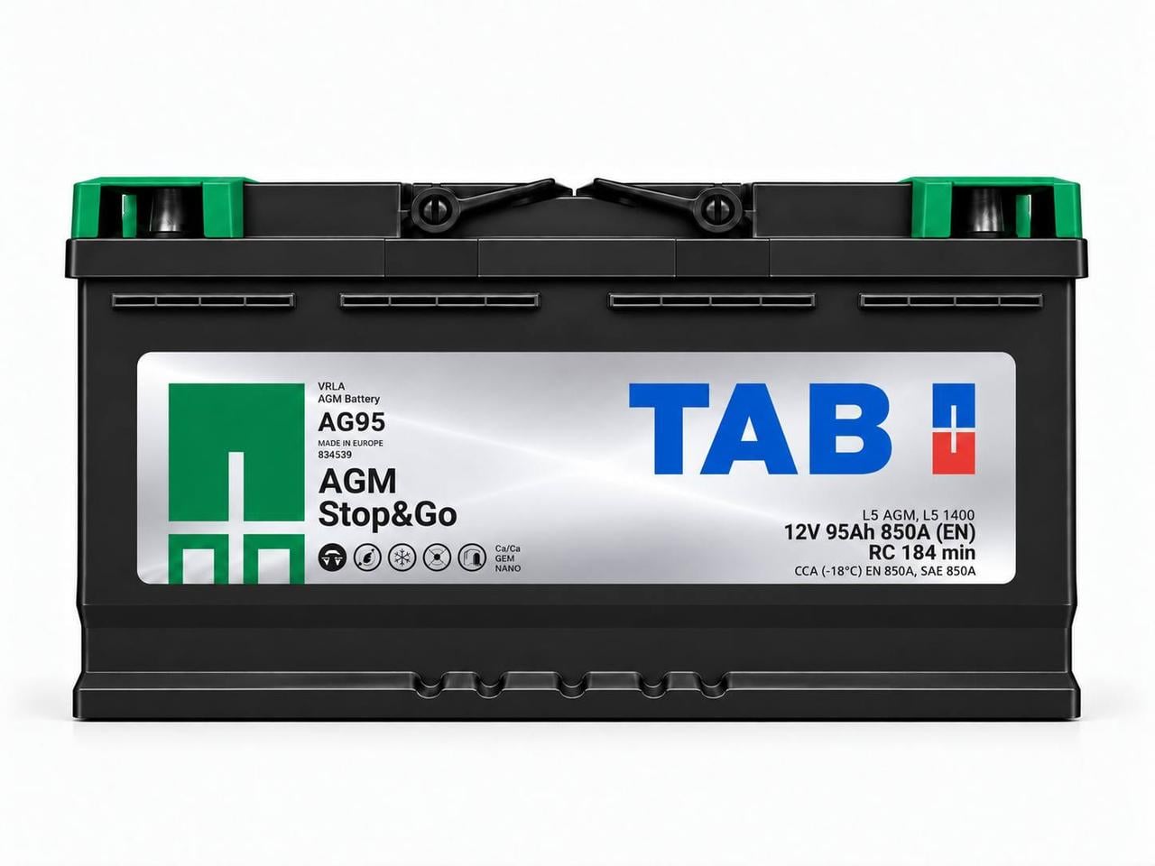 Акумулятор TAB AGM 95 Ah 850A 12V (3191402370) Акумулятор TAB AGM 95 Ah 850A 12V (3191402370)