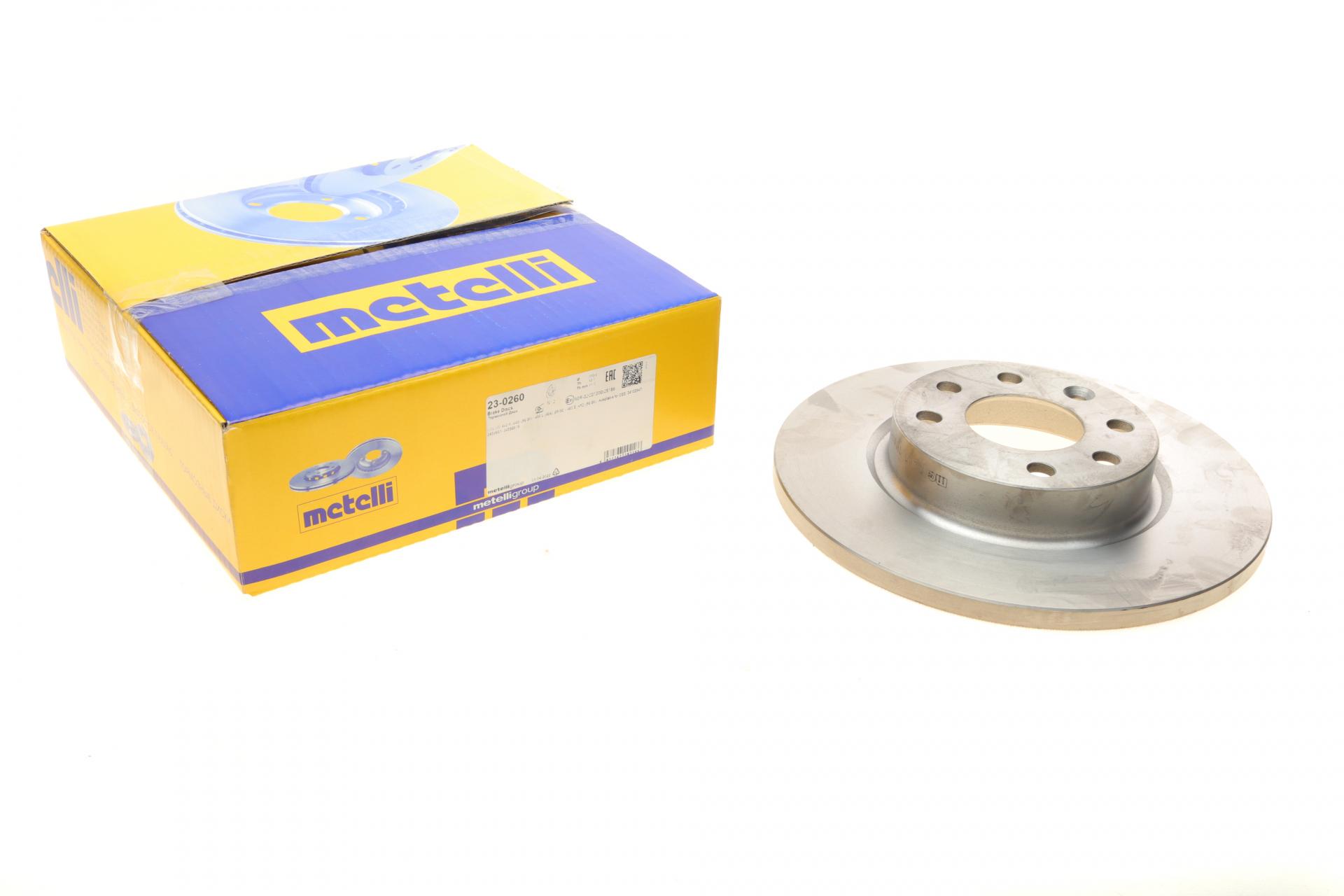 Диск тормозной передний METELLI для Volvo 440/460/480 86-96 260x11 мм (23-0260)
