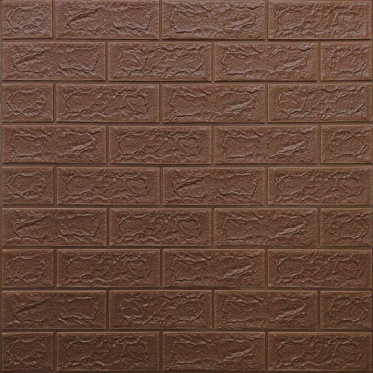 3D-панель Sticker Wall SW-00000237 самоклеящаяся 700х770х5 мм Коричневый (1336106555)