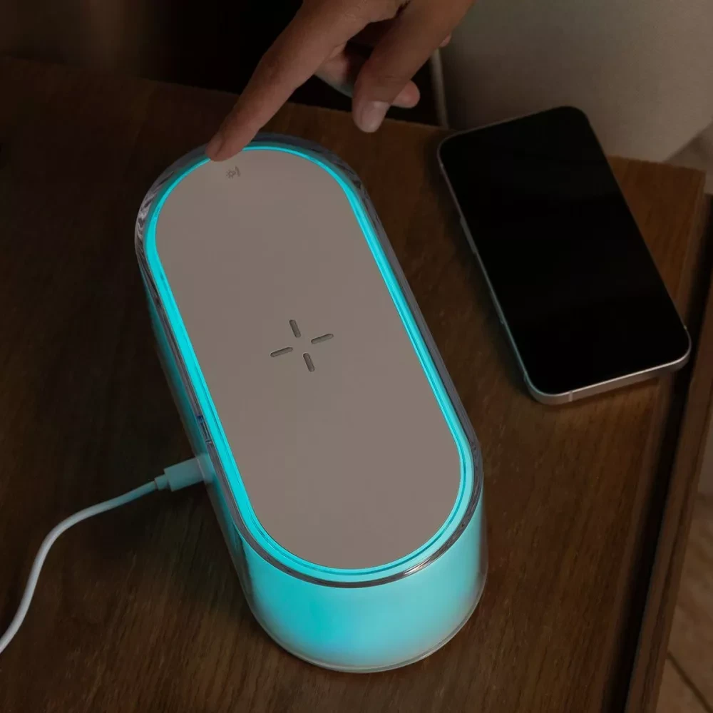 Нічник з бездротовою зарядкою Proove Multicolor Glow 1200 mAh 15W для Android/Samsung/Apple/iPhone - фото 7 Нічник з бездротовою зарядкою Proove Multicolor Glow 1200 mAh 15W для Android/Samsung/Apple/iPhone - фото 7