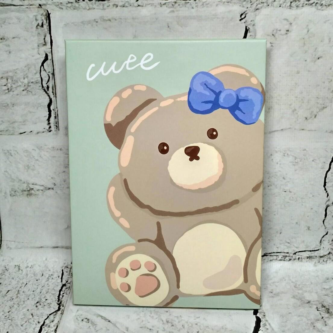 Зеркало косметическое настольное/дорожное Мишка 18х12,8 см Зеленый (14368228-6)