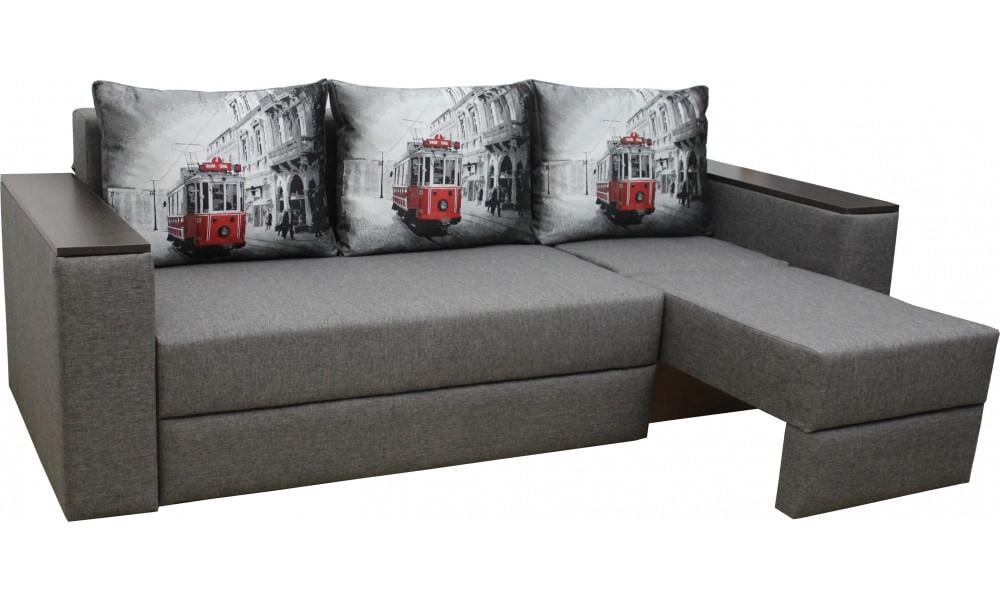 Диван кутовий Garnitur.plus смарт Трамвай Сірий (DP-15-04-18)