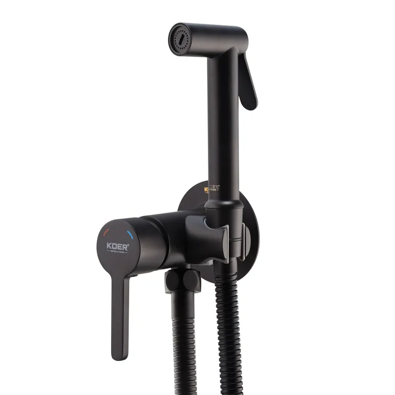 Змішувач для гігієнічного душу KOER KB-23029-05 прихованого монтажу Чорний (OL-KR5493)