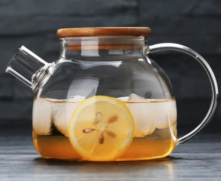 Чайник для заварювання з металевим ситом скло 1000 мл Прозорий (127835) - фото 2