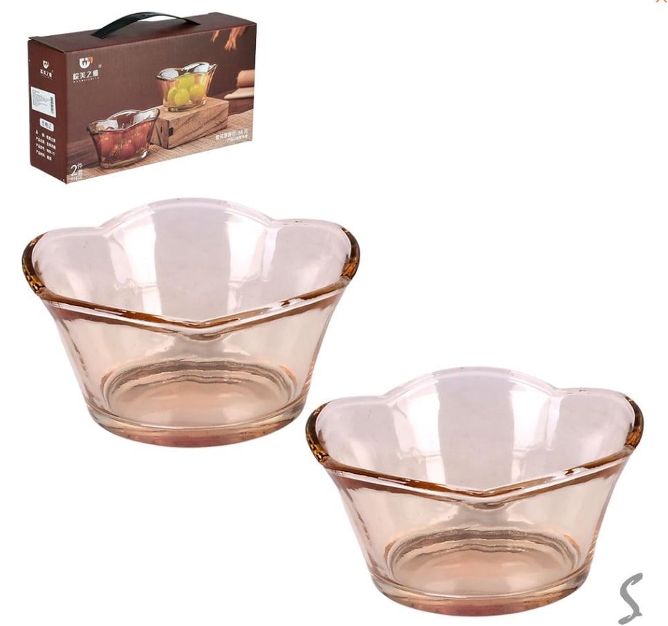 Салатник скляний Stenson 2 шт. 220мл (10442)