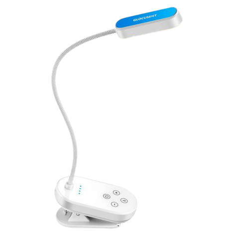 Лампа настільна акумуляторна Glocusent Mini clip-on Book light 1600/3000/5000K 80h White (567638)