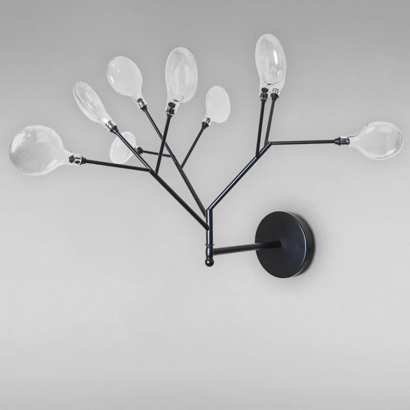 Настенный светильник LS-18021-9 Черный/Прозрачный