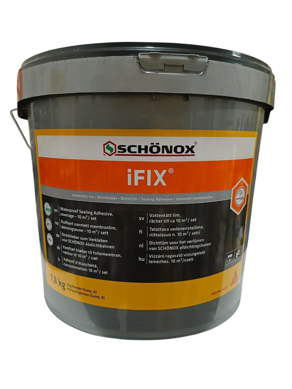 Клей двухкомпонентный водостойкий SCHONOX iFIX 7,8 кг (525976)