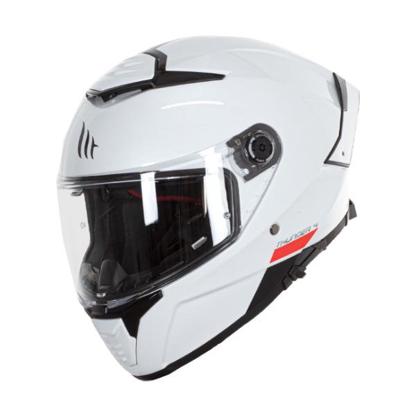 Мотошлем MT HELMETS Thunder 4 SV Solid 2XL Gloss White (46899) - фото 6