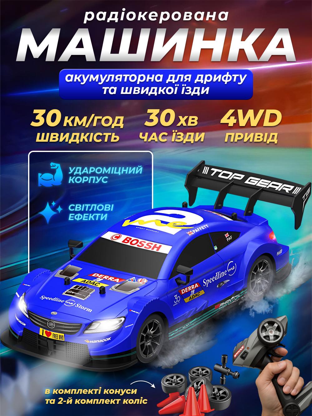 Машинка дрифтовая JoyPro DC199AX1 на радиоуправлении для детей и взрослых Синий (f1a91f6c) - фото 2