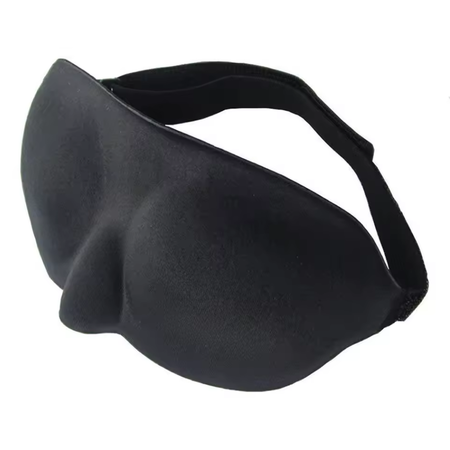 Маска 3D для сна на липучках с эффектом памяти и свойствами Черный