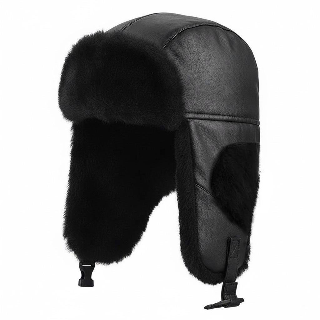 Шапка ушанка унисекс One size Черный (014872)