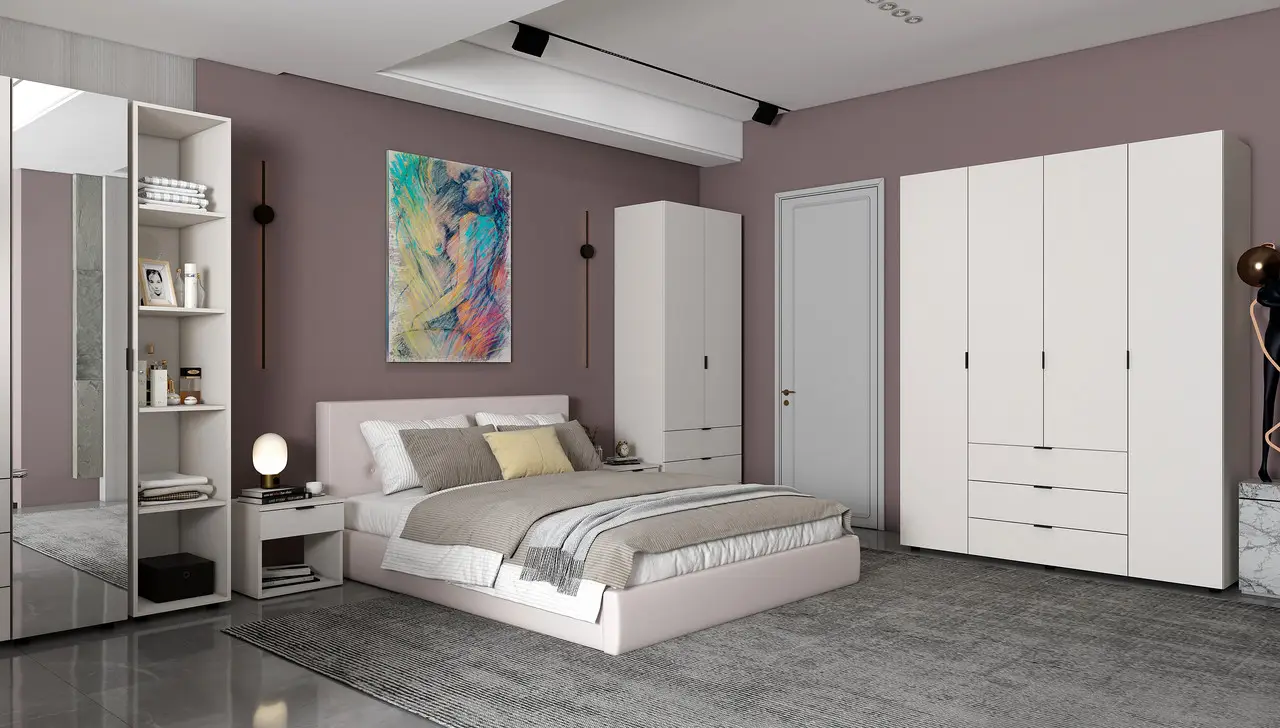 Распашной шкаф для одежды Doros Гелар 4 ДСП 155х49,5х203,4 см Кашемир (80737634) - фото 7