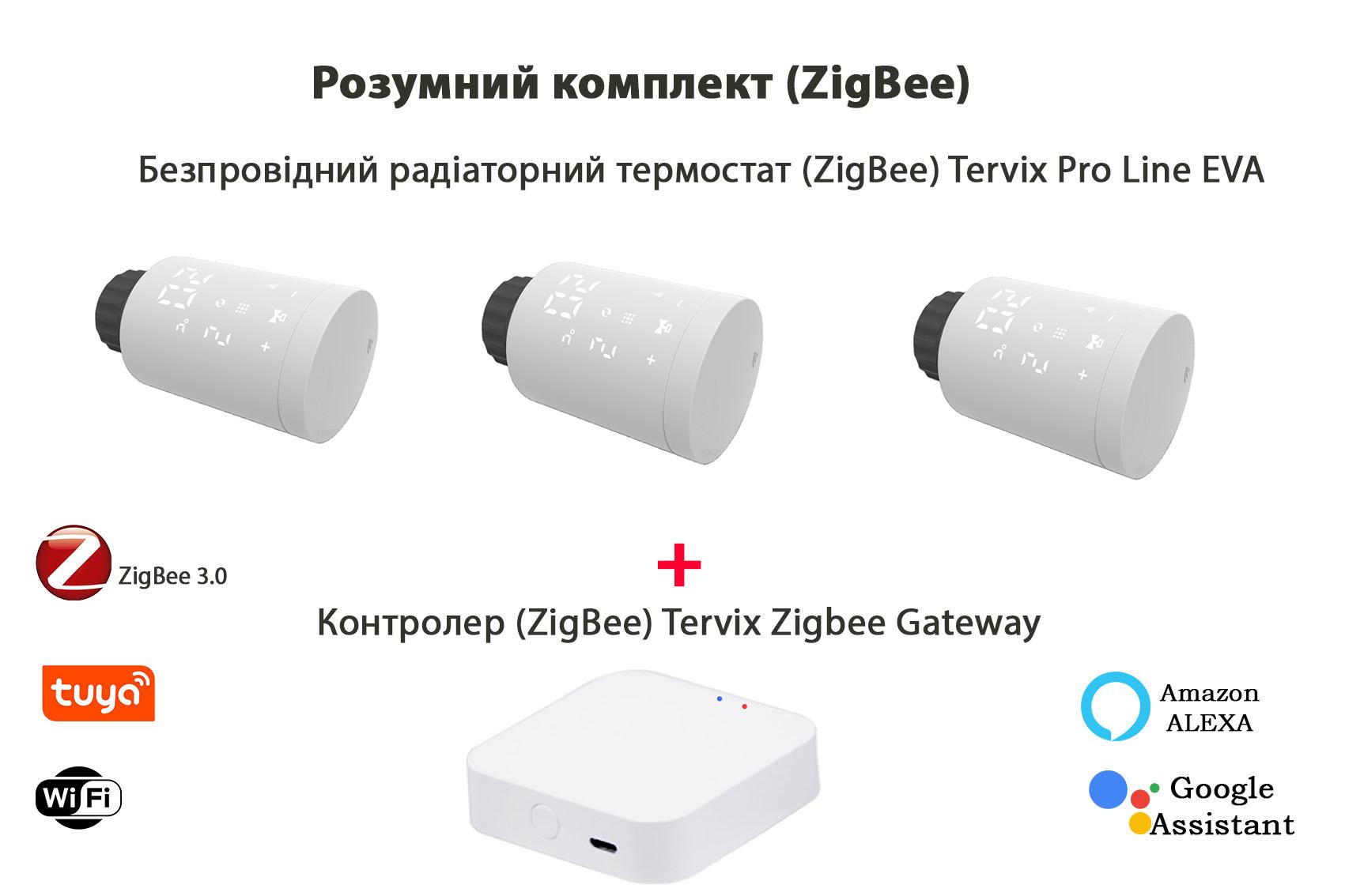 Комплект Tervix Pro Line EVA2 (3 шт.) + контролер Tervix ZigBee Gateway 2287313 - фото 2