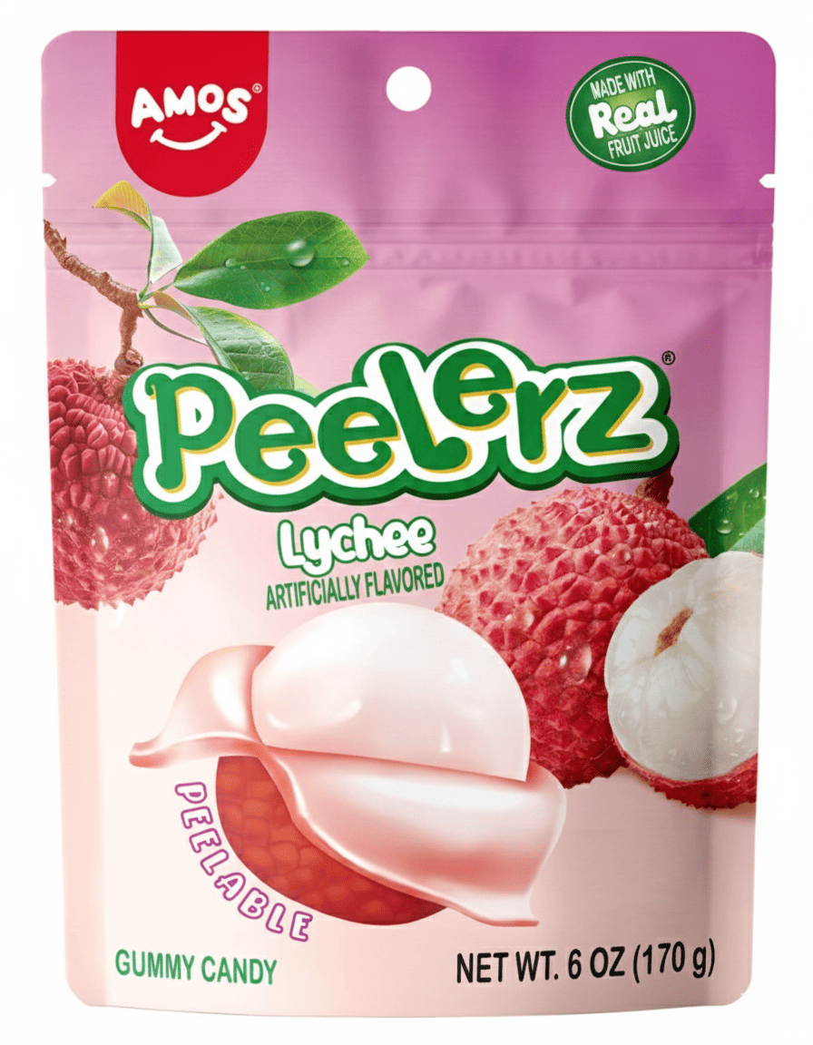 Конфеты желейные Amos Peelerz Peelable Gummy Lychee 170 г (2863832421)