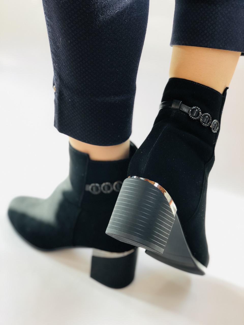 Ботильоны женские осенние Erisses р. 40 25.5 см Черный (2253) - фото 2 Ботильоны женские осенние Erisses р. 40 25.5 см Черный (2253) - фото 2