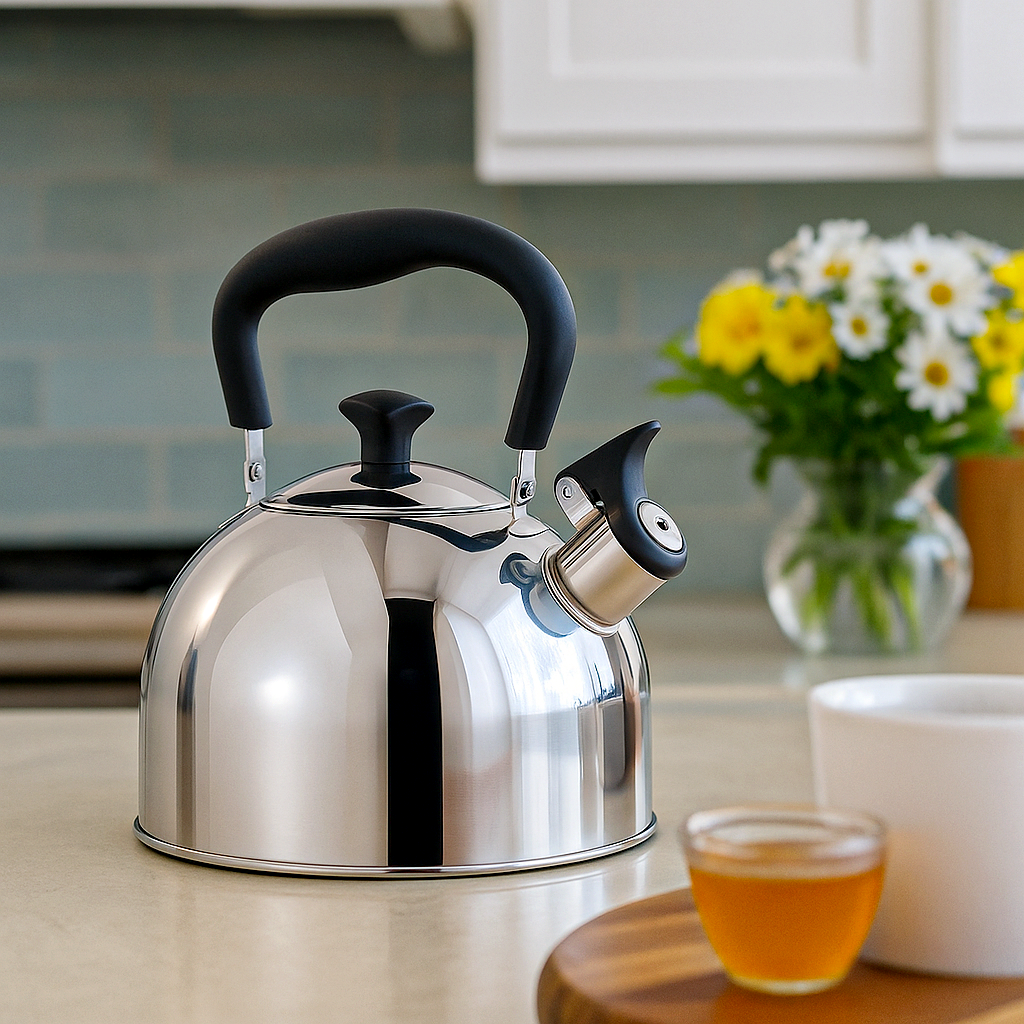 Чайник для плиты со свистком SilverTone нержавеющая сталь одинарное дно 2,0 л (03-MH-4884) - фото 7 Чайник для плиты со свистком SilverTone нержавеющая сталь одинарное дно 2,0 л (03-MH-4884) - фото 7