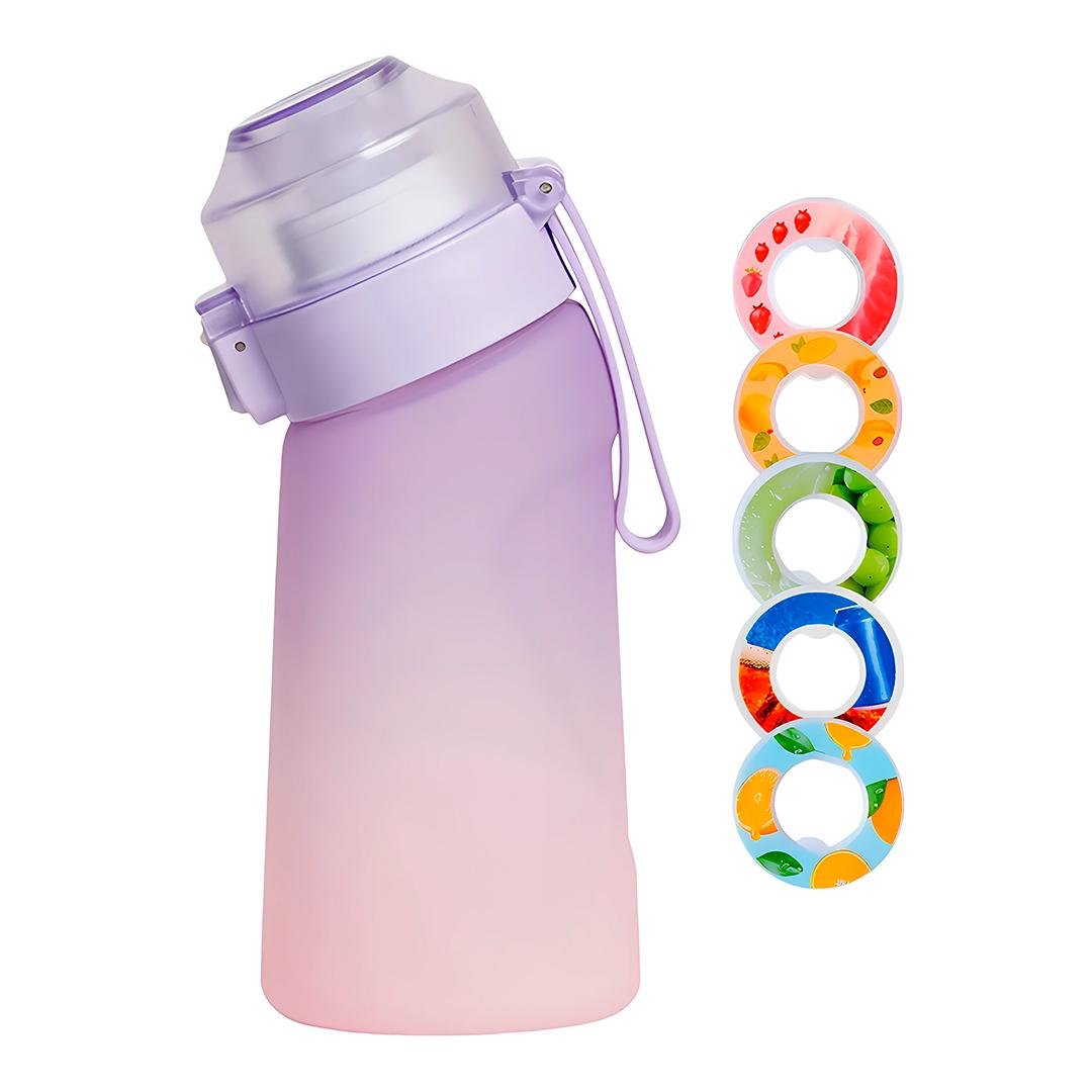 Бутылка спортивная изменяет вкус воды с 5 капсулами 500 мл Фиолетово-розовый (26868556) - фото 1