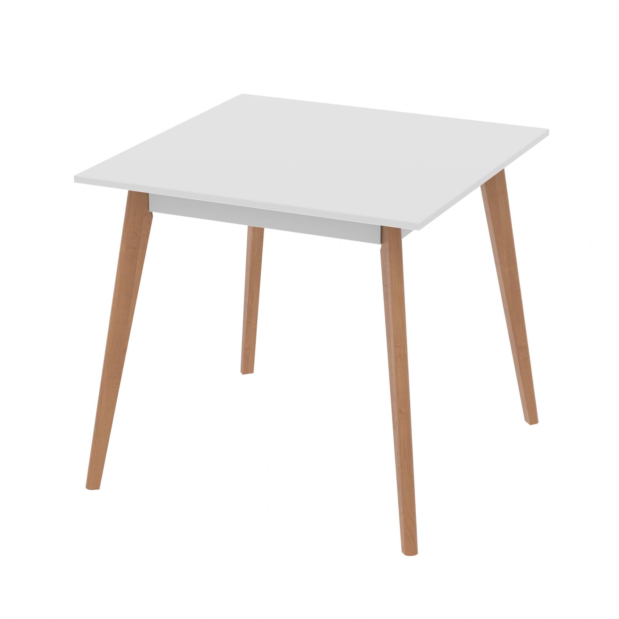 Стіл обідній Неман БОН 780х780 Білий/Вільха (558801)