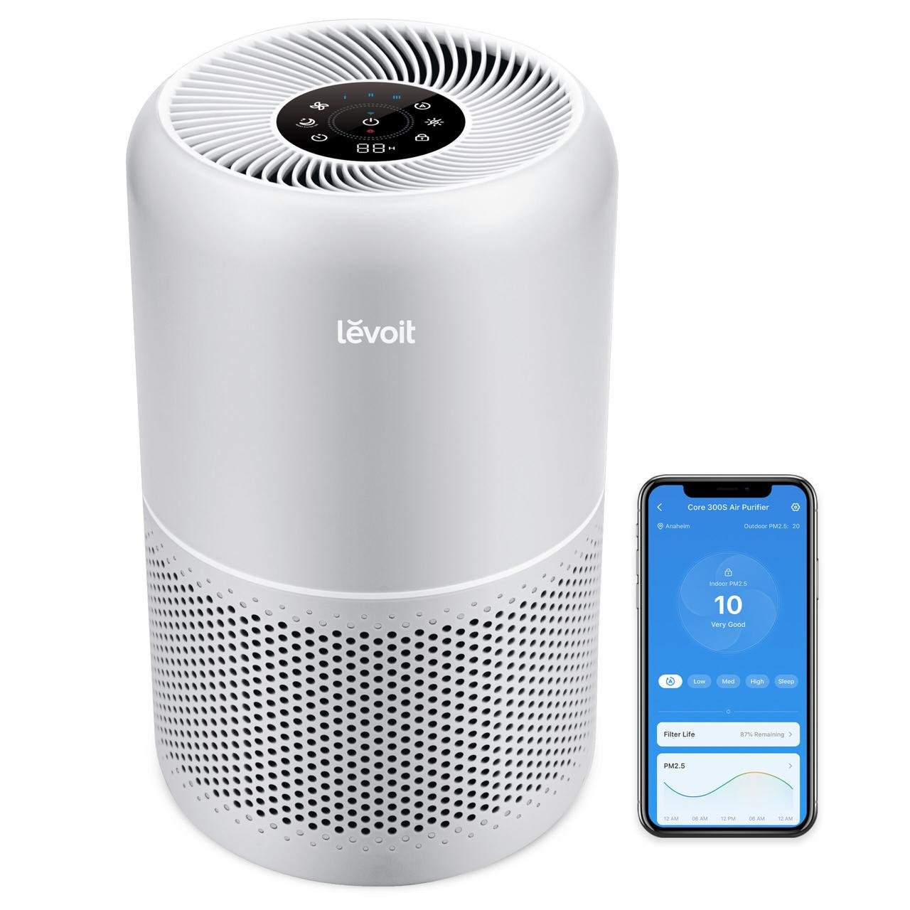 Очиститель воздуха Smart Levoit Core 300S Plus Wi-Fi фильтр 3в1 True HEPA - фото 2