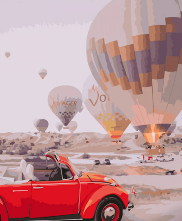 Картина по номерам Strateg Среди шаров 40x50 см (GS594)