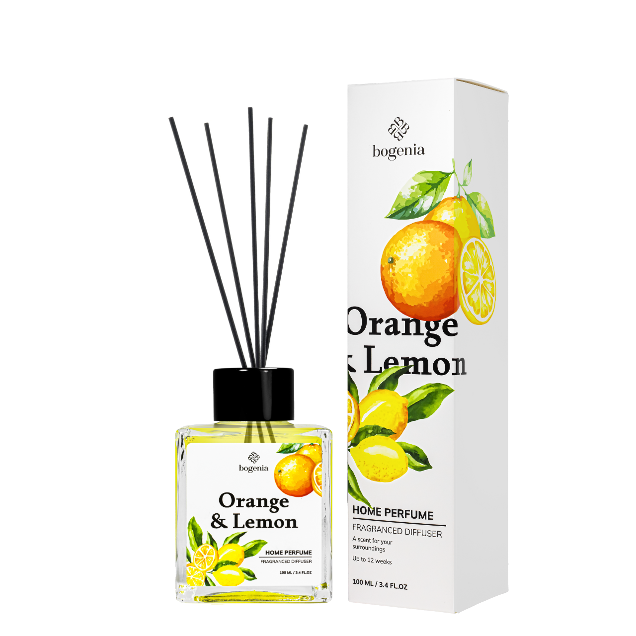 Аромадифузор для дома парфюмированный Bogenia Orange&Lemon 100 мл (BG360.006)