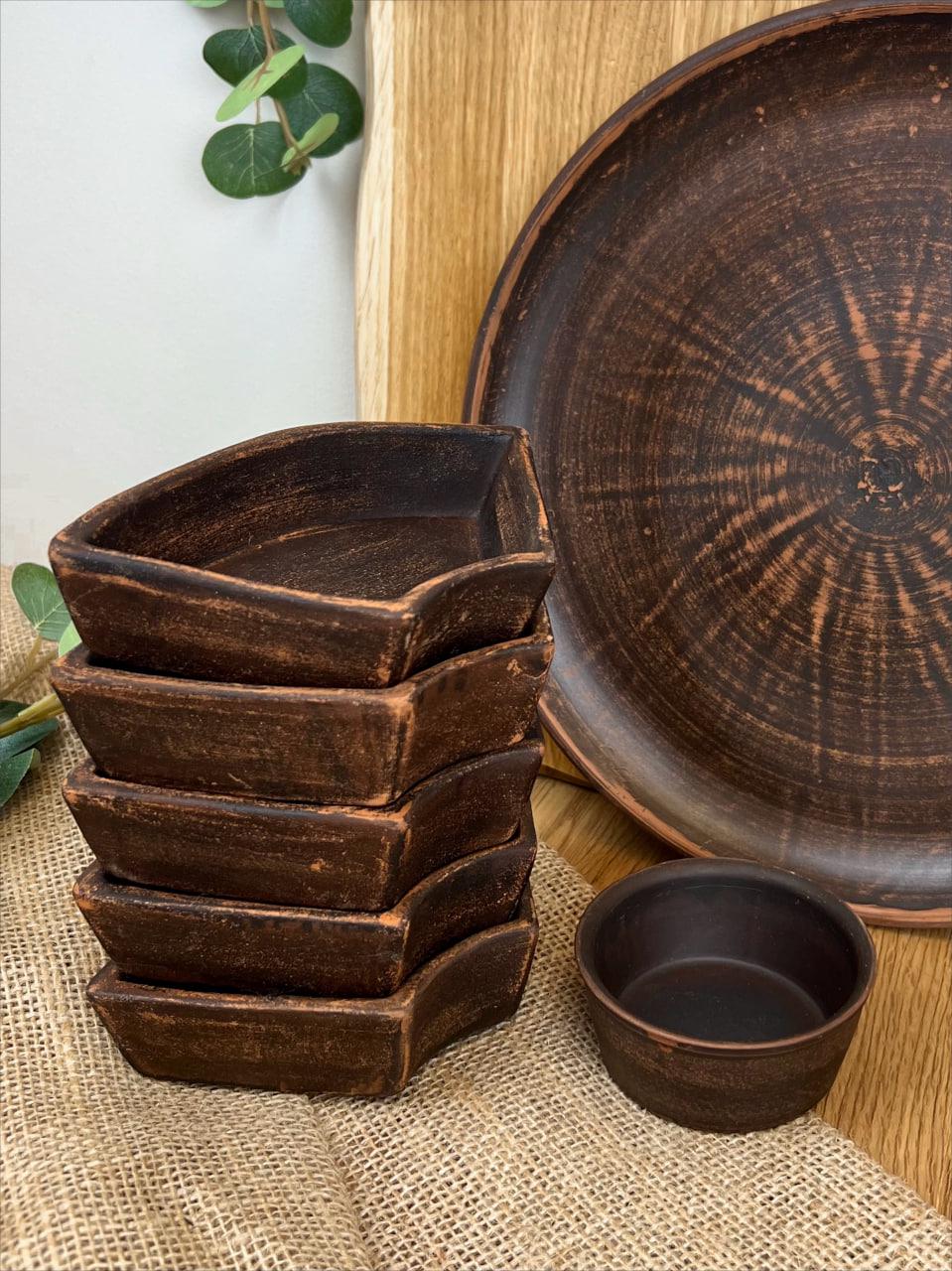 Менажниця керамічна глиняна глака 30 см (3003-43) - фото 8 Менажниця керамічна глиняна глака 30 см (3003-43) - фото 8