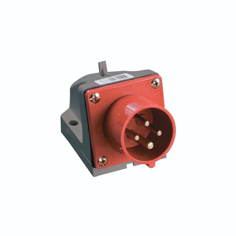 Силовая вилка UEC ЗСИ-514 3P+PE 16А 400 В стационарная IP44 Красный (PSR52-016-4-U)